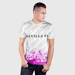 Футболка спортивная мужская Sevilla pro football: символ сверху, цвет: 3D-принт — фото 2
