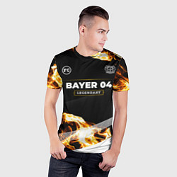 Футболка спортивная мужская Bayer 04 legendary sport fire, цвет: 3D-принт — фото 2