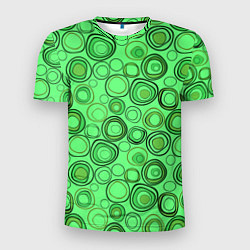 Футболка спортивная мужская Ярко-зеленый неоновый абстрактный узор, цвет: 3D-принт