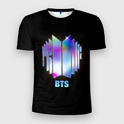 Футболка спортивная мужская BTS gradient logo, цвет: 3D-принт