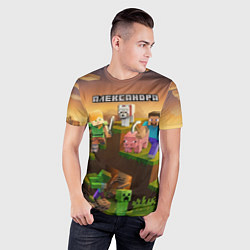 Футболка спортивная мужская Александра Minecraft, цвет: 3D-принт — фото 2