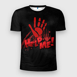 Мужская спорт-футболка Кровавая надпись
