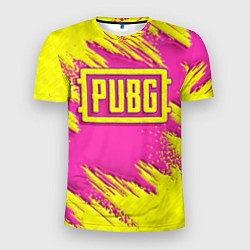 Мужская спорт-футболка PUBG yellow