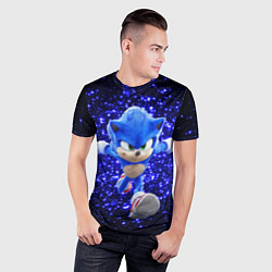 Футболка спортивная мужская Sonic sequins, цвет: 3D-принт — фото 2