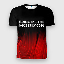 Мужская спорт-футболка Bring Me the Horizon red plasma
