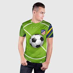 Футболка спортивная мужская Atletico madrid Мяч, цвет: 3D-принт — фото 2