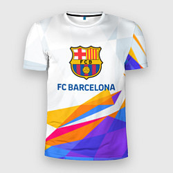 Мужская спорт-футболка Barcelona цветные геометрии