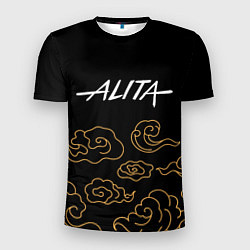 Мужская спорт-футболка Alita anime clouds