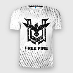 Мужская спорт-футболка Free Fire с потертостями на светлом фоне