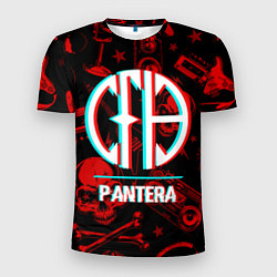 Футболка спортивная мужская Pantera rock glitch, цвет: 3D-принт