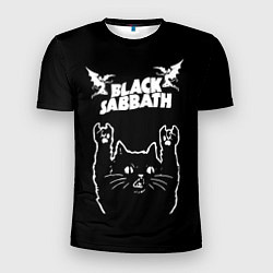 Футболка спортивная мужская Black Sabbath рок кот, цвет: 3D-принт