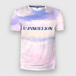 Мужская спорт-футболка Evangelion sky clouds