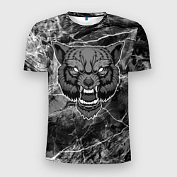 Мужская спорт-футболка Злой серый волк