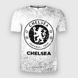 Футболка спортивная мужская Chelsea с потертостями на светлом фоне, цвет: 3D-принт
