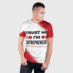 Футболка спортивная мужская Trust me Im entrepreneur white, цвет: 3D-принт — фото 2