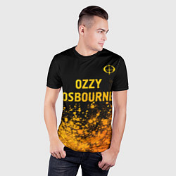 Футболка спортивная мужская Ozzy Osbourne - gold gradient: символ сверху, цвет: 3D-принт — фото 2