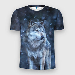 Футболка спортивная мужская Лесной волк, цвет: 3D-принт