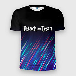 Мужская спорт-футболка Attack on Titan stream