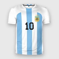 Мужская спорт-футболка Месси Аргентина ЧМ 2022