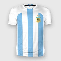 Футболка спортивная мужская Сборная Аргентины ЧМ 2022, цвет: 3D-принт