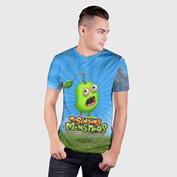 Футболка спортивная мужская My Singin Monsters - Зерномех, цвет: 3D-принт — фото 2