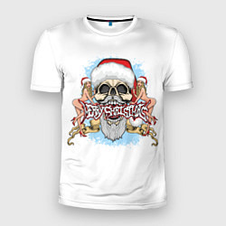 Мужская спорт-футболка Merry Christmas Санта Хипстер