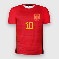 Футболка спортивная мужская Педри ЧМ 2022 сборная Испании, цвет: 3D-принт