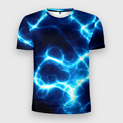 Мужская спорт-футболка Молния грозовая - электрические разряды