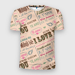Мужская спорт-футболка Ретро дизайн про любовь