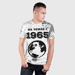 Футболка спортивная мужская На Земле с 1965: краска на светлом, цвет: 3D-принт — фото 2