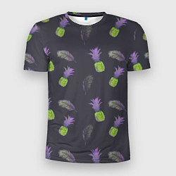 Мужская спорт-футболка Паттерн с ананасами