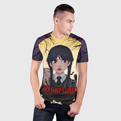 Футболка спортивная мужская Рисунок семейка Аддамс большая луна, цвет: 3D-принт — фото 2