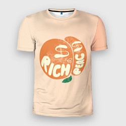 Футболка спортивная мужская Рич пич - богатый персик, цвет: 3D-принт