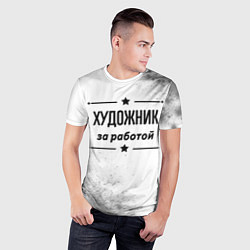 Футболка спортивная мужская Художник за работой - на светлом фоне, цвет: 3D-принт — фото 2