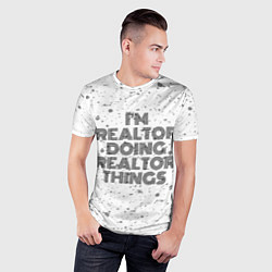 Футболка спортивная мужская Im doing realtor things: на светлом, цвет: 3D-принт — фото 2