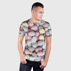 Футболка спортивная мужская Абстрактное множество чистых и светлых камней, цвет: 3D-принт — фото 2