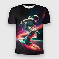 Футболка спортивная мужская Cosmonaut space surfing, цвет: 3D-принт