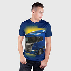 Футболка спортивная мужская Scania truck, цвет: 3D-принт — фото 2