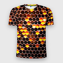 Футболка спортивная мужская Медовые пчелиные соты, цвет: 3D-принт