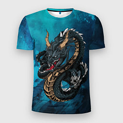 Мужская спорт-футболка Злобный дракон