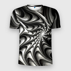 Футболка спортивная мужская Abstract fractal grey, цвет: 3D-принт