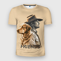Мужская спорт-футболка Человек и собака - friends