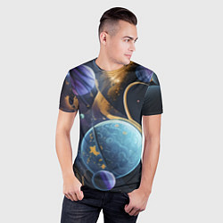 Футболка спортивная мужская Планеты во вселенной, цвет: 3D-принт — фото 2