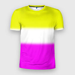 Футболка спортивная мужская Трехцветный размытый фон, цвет: 3D-принт