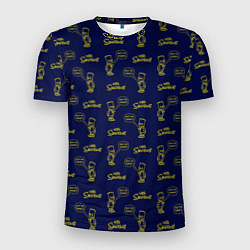 Футболка спортивная мужская Bart pattern Eat my shorts, цвет: 3D-принт