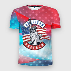 Футболка спортивная мужская American freedom, цвет: 3D-принт