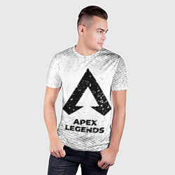 Футболка спортивная мужская Apex Legends с потертостями на светлом фоне, цвет: 3D-принт — фото 2