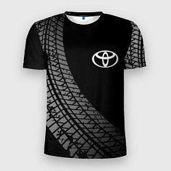 Футболка спортивная мужская Toyota tire tracks, цвет: 3D-принт