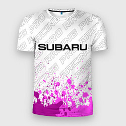 Футболка спортивная мужская Subaru pro racing: символ сверху, цвет: 3D-принт
