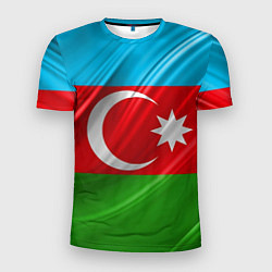 Мужская спорт-футболка Азербайджанский флаг